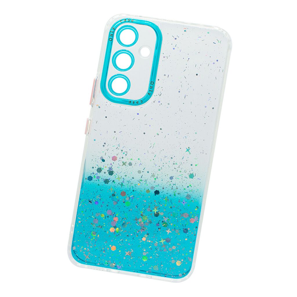 TPU MOD513 GLITTER SPLASH - MOTOROLA E13 - ONLY - LIGHT BLUE
