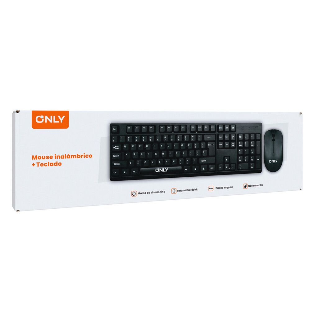 KIT TECLADO + MOUSE INALÁMBRICOS MOD.732 - ONLY