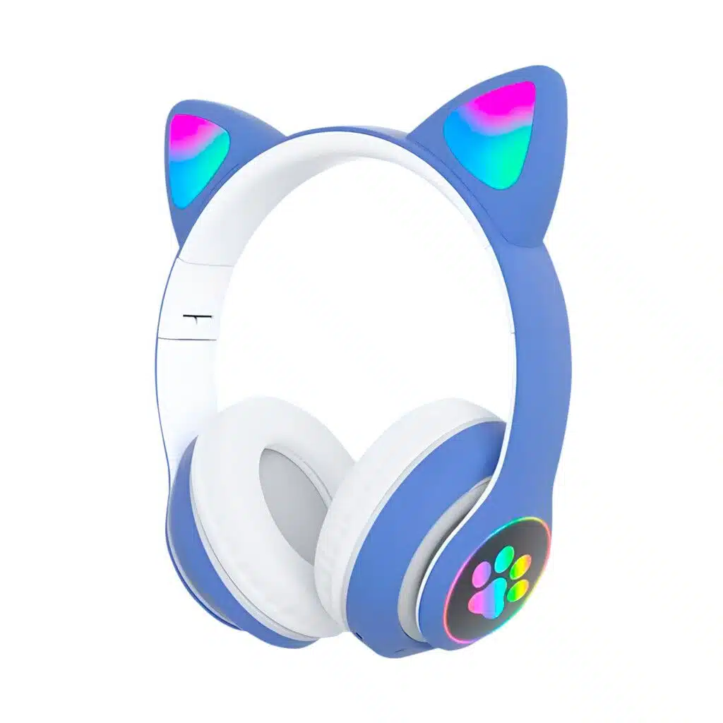 AURICULAR BLUETOOTH MOD.700 KIDS - CON OREJAS Y LUCES - AZUL