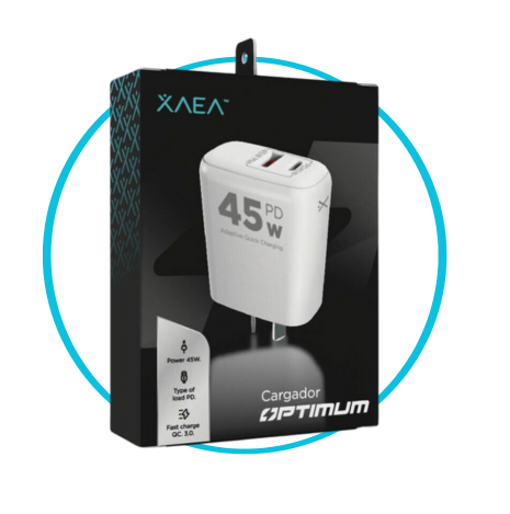 CARGADOR 220V MODX-B016 "OPTIMUM" - 5A - 1USB + TIPO C - XAEA