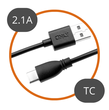 CABLE USB TIPO C MOD.003 2.1A - ONLY - NEGRO