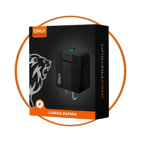 CARGADOR 220V MODO-006 - 1USB + TIPO C - ONLY - NEGRO
