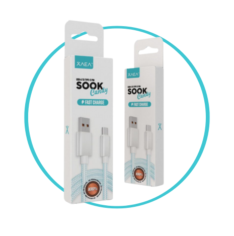 CABLE USB TIPO C "SOOK CANDY" - XAEA - VERDE